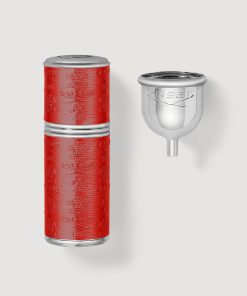 Refillable Travel Perfume Atomiser 50ml - Silver/Red